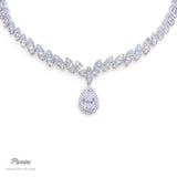 Pivoine Milano Sterling Silver and Crystal Bridal Necklace 8