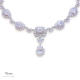 Pivoine Milano Sterling Silver and Crystal Bridal Necklace 9*