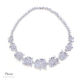 Pivoine Milano Sterling Silver and Crystal Bridal Necklace 6*