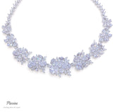 Pivoine Milano Sterling Silver and Crystal Bridal Necklace 6*