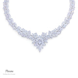 Pivoine Milano Sterling Silver and Crystal Bridal Necklace 5