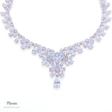 Pivoine Milano Sterling Silver and Crystal Bridal Necklace 29