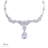 Pivoine Milano Sterling Silver and Crystal Bridal Necklace 7*