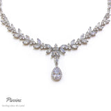 Pivoine Milano Sterling Silver and Crystal Bridal Necklace 34