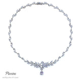 Pivoine Milano Sterling Silver and Crystal Bridal Necklace  | 新娘首飾｜婚嫁首飾 | 結婚頸鏈 |結婚首飾| 婚紗頸鏈| 新娘頸鏈|Bridal Necklace | Wedding Necklace