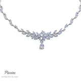 Pivoine Milano Sterling Silver and Crystal Bridal Necklace 36