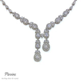 Pivoine Milano Sterling Silver and Crystal Bridal Necklace 1