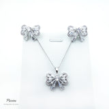 Pivoine Milano Sterling Silver and Crystal Necklace 19* - Chatnoiremeow