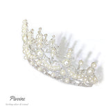 Pivoine Bridal Tiara Milano Sterling Silver and Crystal Princess Crown 46