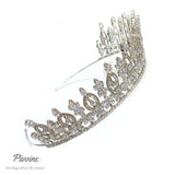Pivoine Bridal Tiara Milano Sterling Silver and Crystal Princess Crown 58