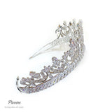 Pivoine Bridal Tiara Milano Sterling Silver and Crystal Princess Crown 48*