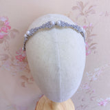 Pivoine Bridal Tiara Milano Sterling Silver and Crystal Handmade Hairpiece 79