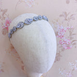 Pivoine Bridal Tiara Milano Sterling Silver and Crystal Handmade Hairpiece 80