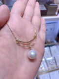 Lunachat 意大利工藝925純銀11-12mm淡水珍珠頸鍊