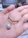 Lunachat 意大利工藝925純銀11-12mm淡水珍珠頸鍊