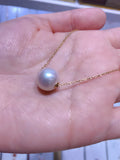 Lunachat 日本工藝925純銀12-13mm 淡水珍珠頸鍊