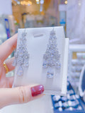 Pivoine Milano Sterling Silver and Crystal Bridal Earrings 24*